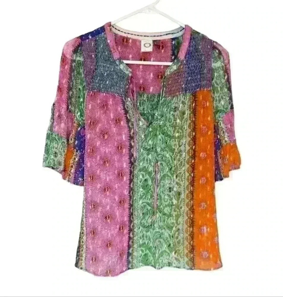 Anthropologie Akemi + Kin Antonella Peasant Top - Picture 1 of 5